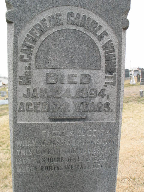 Catherene Ganble Winnett tombstone